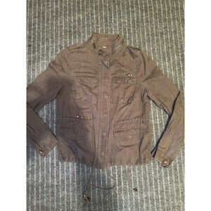 Free People Womens Size 6 Army Brown Utility Jacket‎ Y2K Military